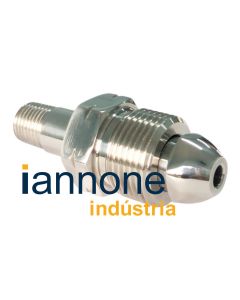 Conjunto Conexão para Cilindro SF6 ABNT 245-2 em Aço Inox 316L com retenção