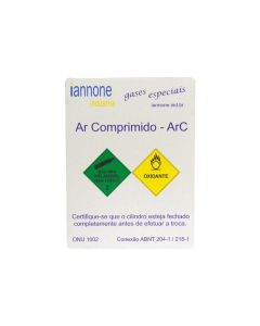Placa Identificação para Central de Gases Especiais Ar Comprimido ArC