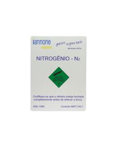 Placa Identificação para Central de Gases Especiais Nitrogênio N2