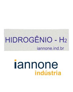 Placa Identificação Posto Consumo Gases Especiais Hidrogênio H2